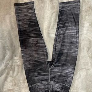 Small Adidas Climalite Grey Striped Cropped Leggings